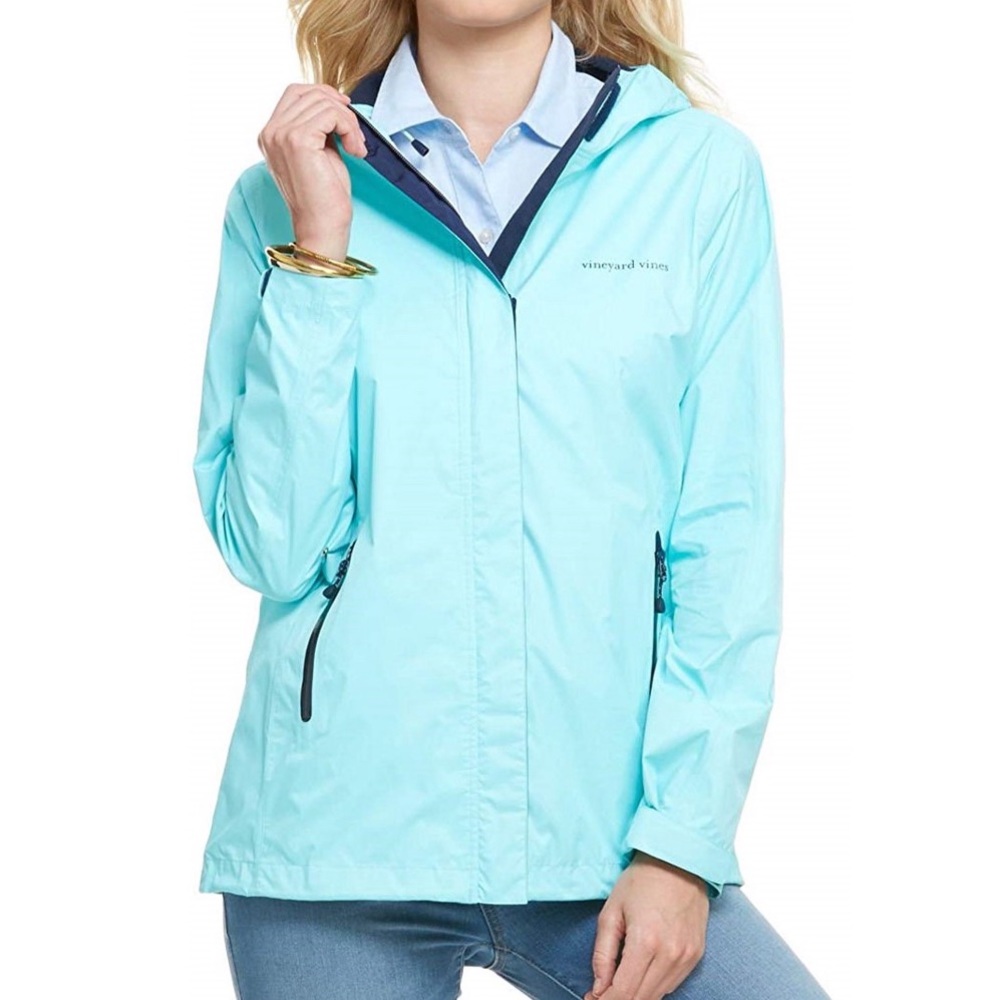 Vineyard Vines Teal Raincoat